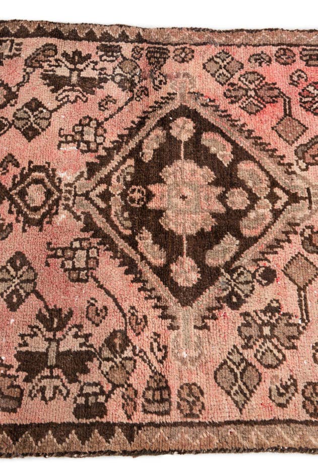 Detail image of 2' 8 x 3' 8 Hand Knotted Ultra Vintage Persian Wool Rug