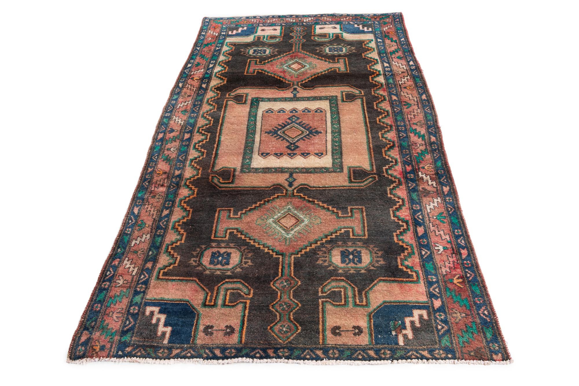 4' 8 x 8' Hand Knotted Ultra Vintage Persian Wool Rug