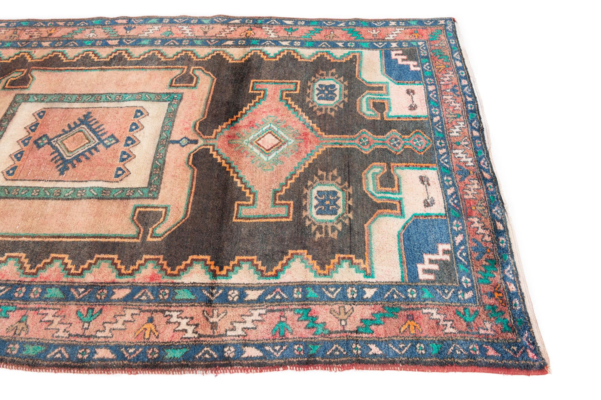 4' 8 x 8' Hand Knotted Ultra Vintage Persian Wool Rug