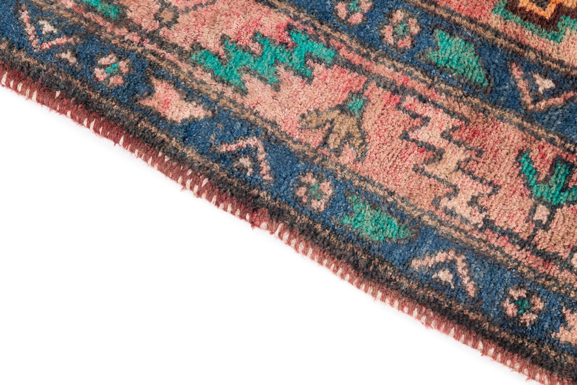 4' 8 x 8' Hand Knotted Ultra Vintage Persian Wool Rug