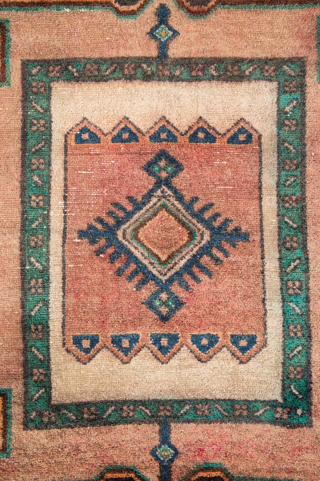 4' 8 x 8' Hand Knotted Ultra Vintage Persian Wool Rug