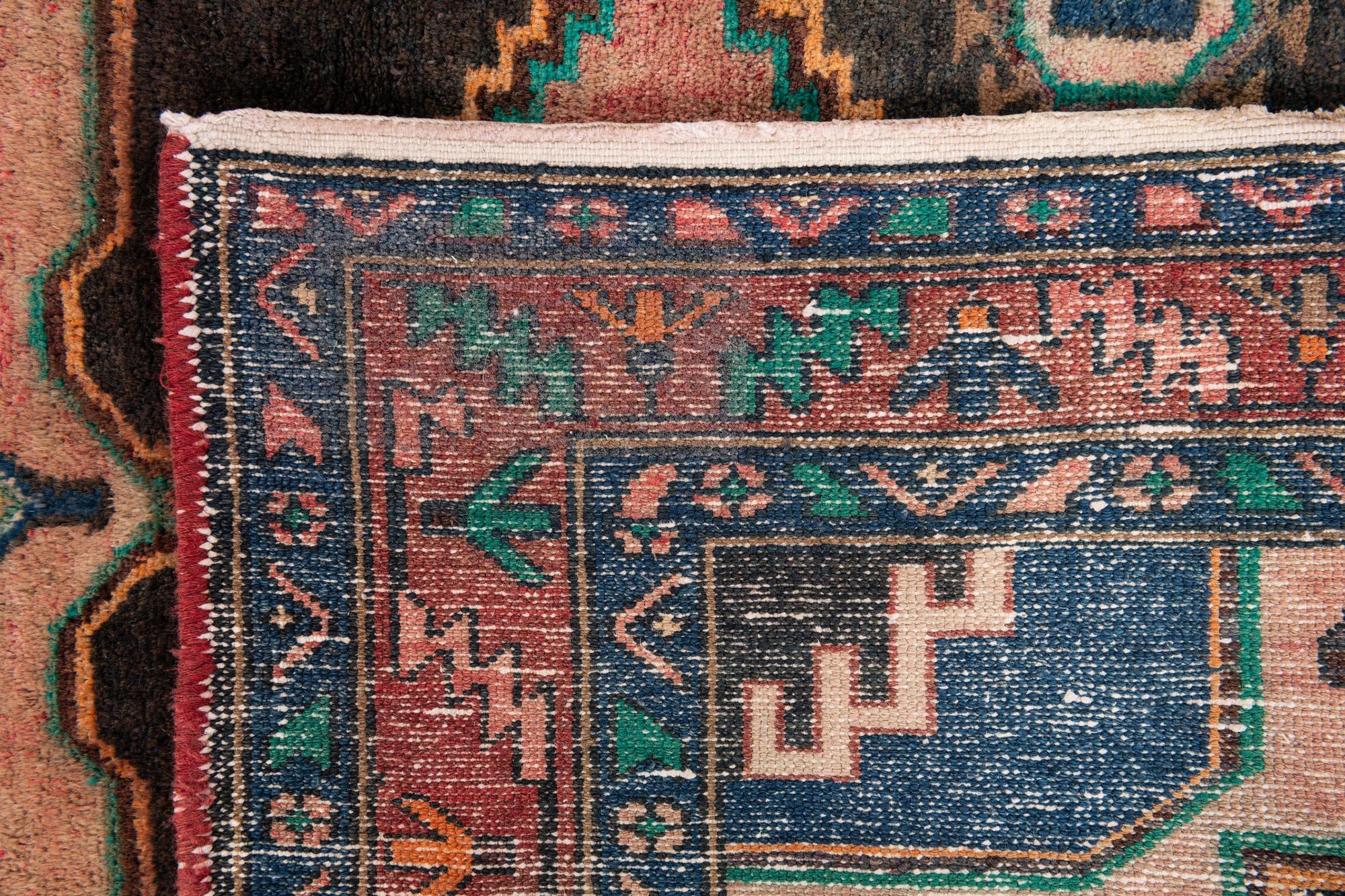 4' 8 x 8' Hand Knotted Ultra Vintage Persian Wool Rug