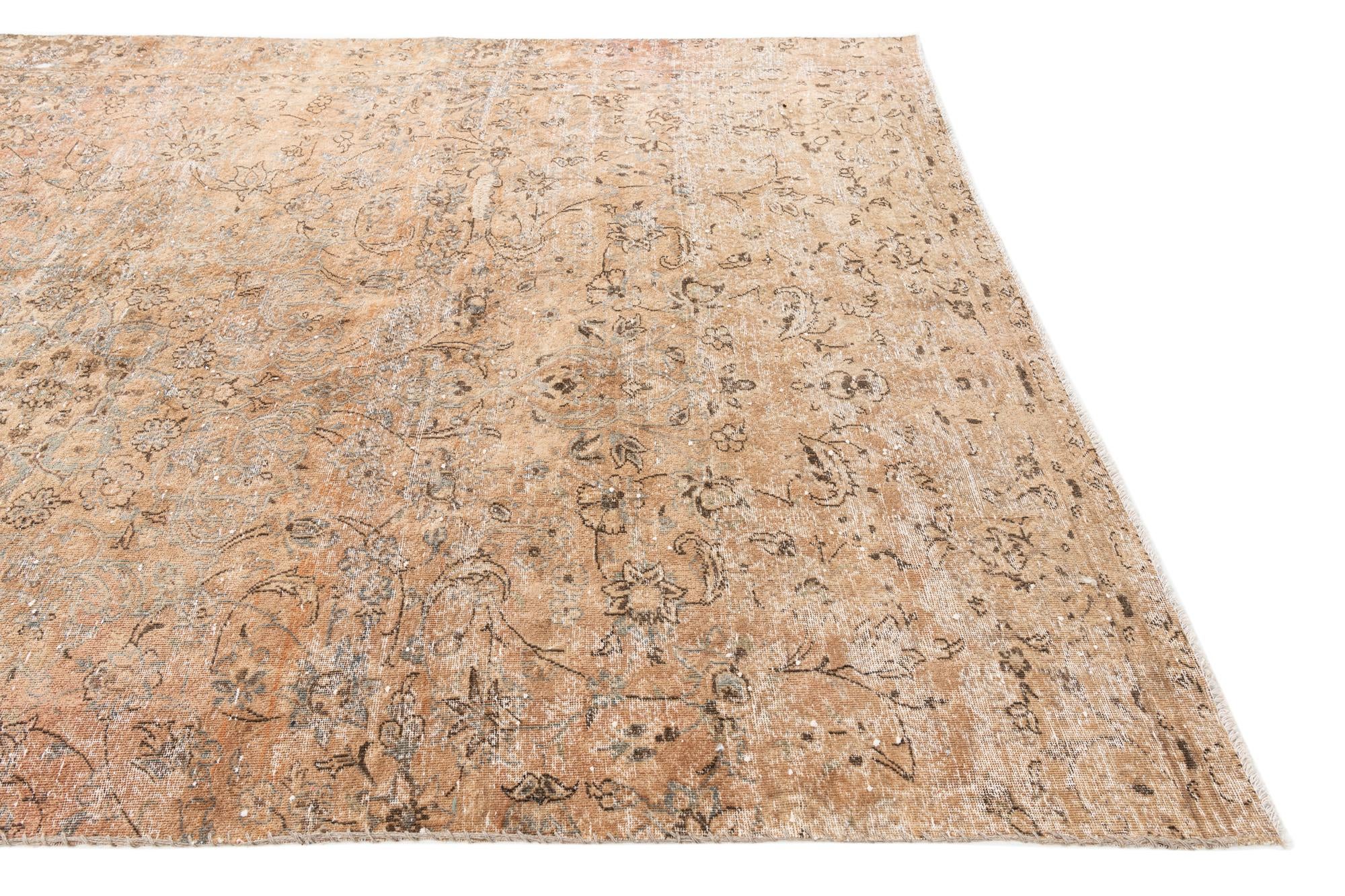 6' 6 x 10' 8 Hand Knotted Ultra Vintage Persian Wool Rug