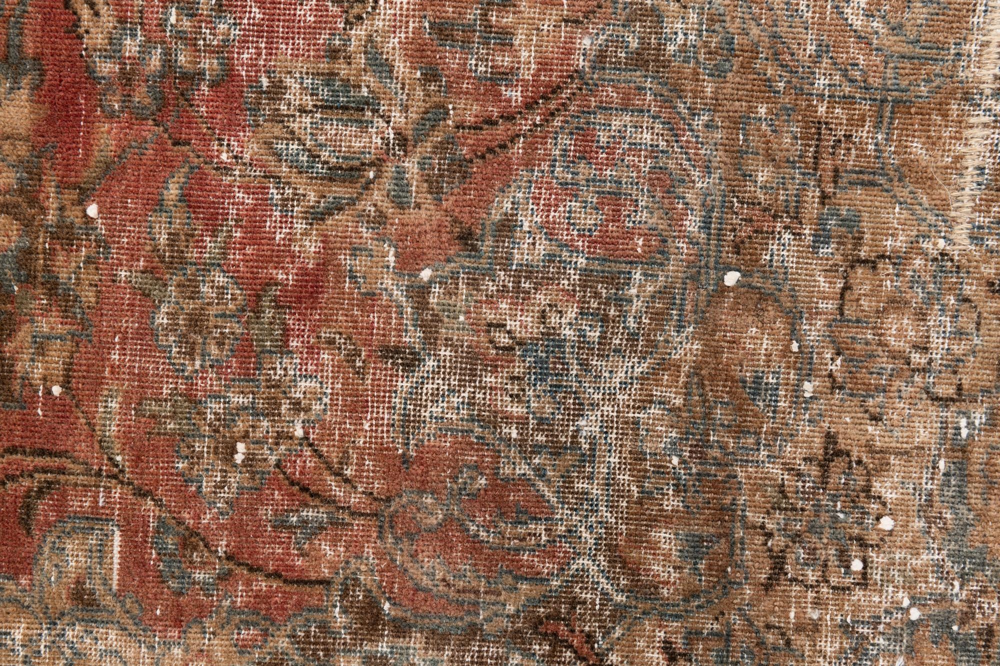 6' 6 x 10' 8 Hand Knotted Ultra Vintage Persian Wool Rug