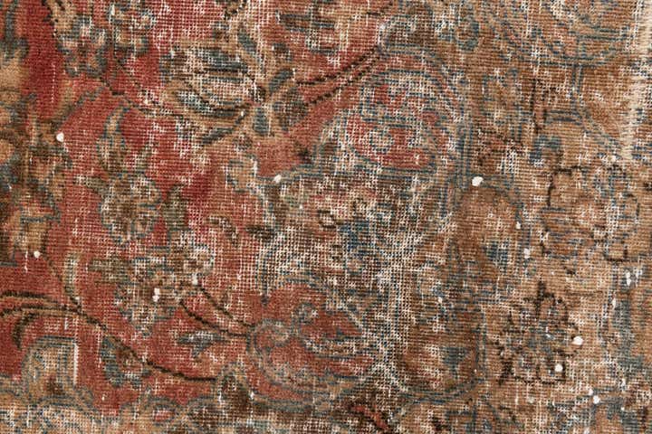 6' 6 x 10' 8 Hand Knotted Ultra Vintage Persian Wool Rug
