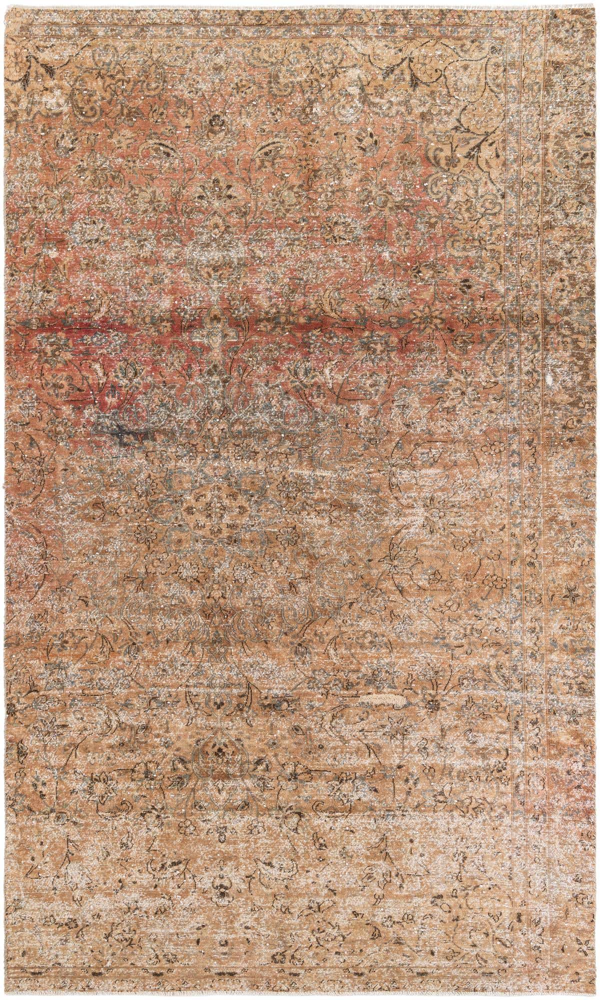 6' 6 x 10' 8 Hand Knotted Ultra Vintage Persian Wool Rug