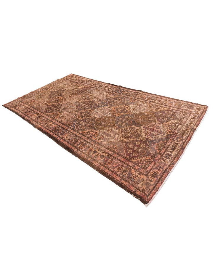 Detail image of 5' 4 x 9' 10 Hand Knotted Ultra Vintage Persian Wool Rug