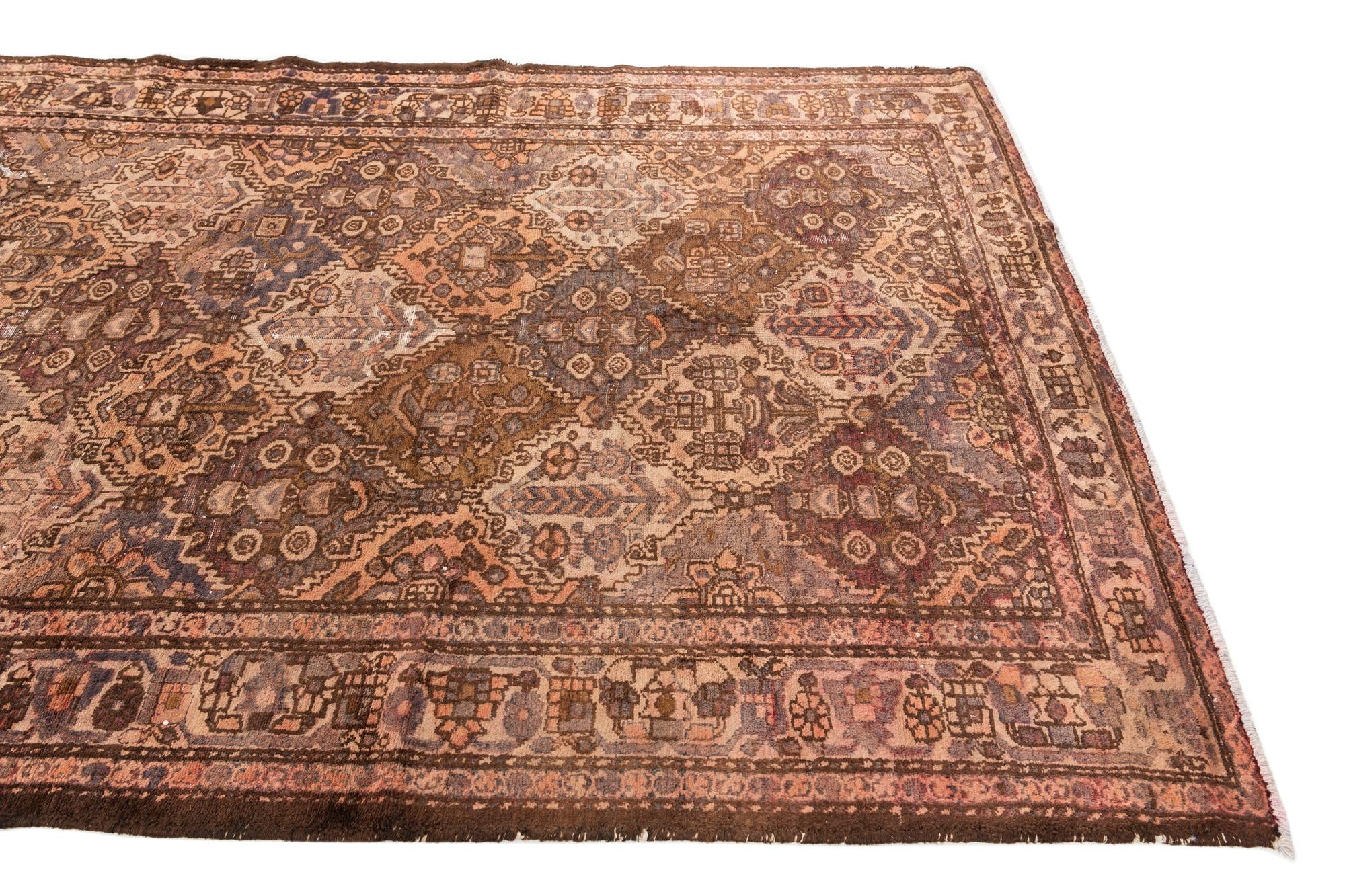 5' 4 x 9' 10 Hand Knotted Ultra Vintage Persian Wool Rug