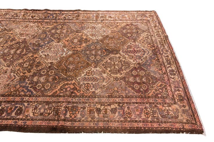 Detail image of 5' 4 x 9' 10 Hand Knotted Ultra Vintage Persian Wool Rug