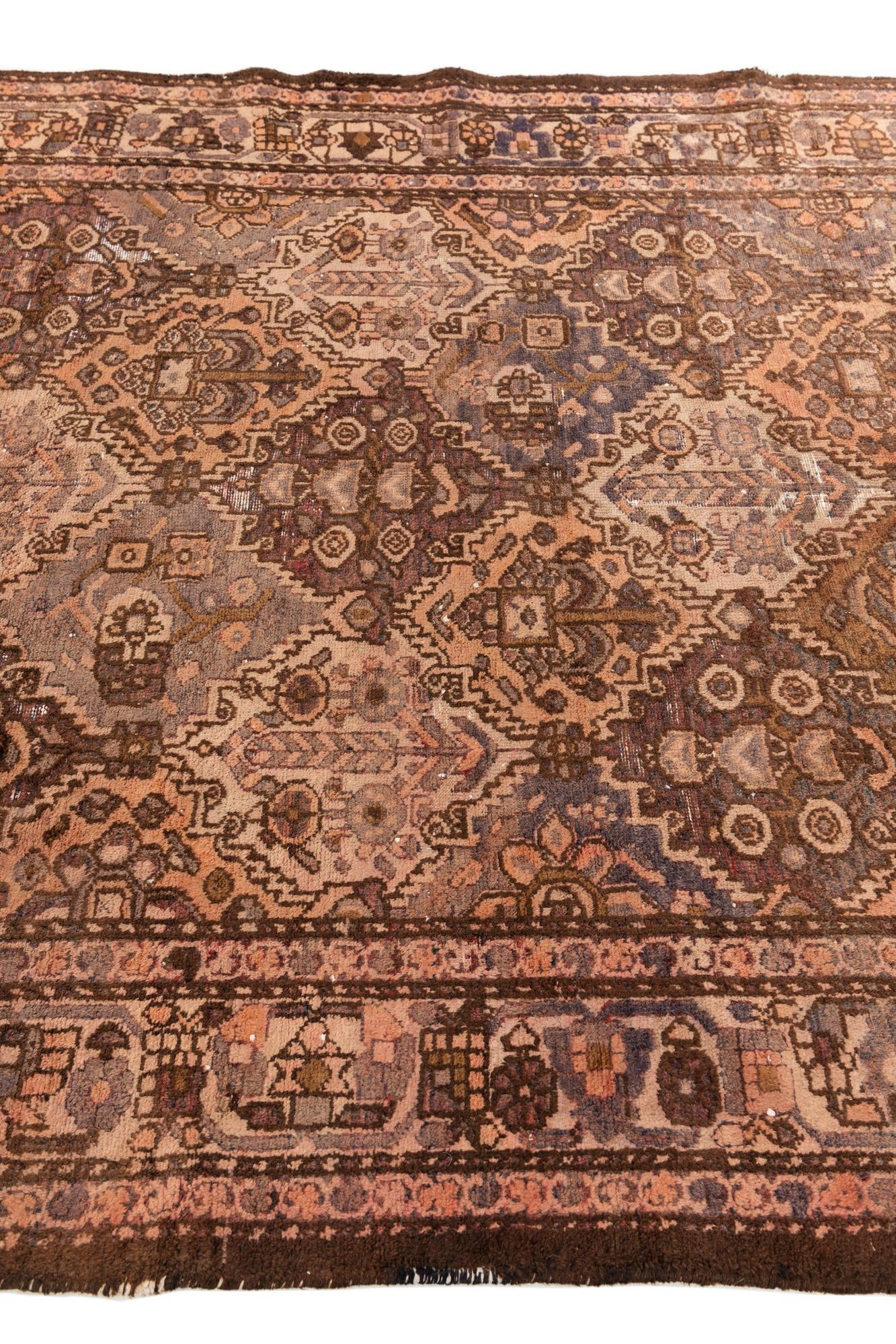 5' 4 x 9' 10 Hand Knotted Ultra Vintage Persian Wool Rug