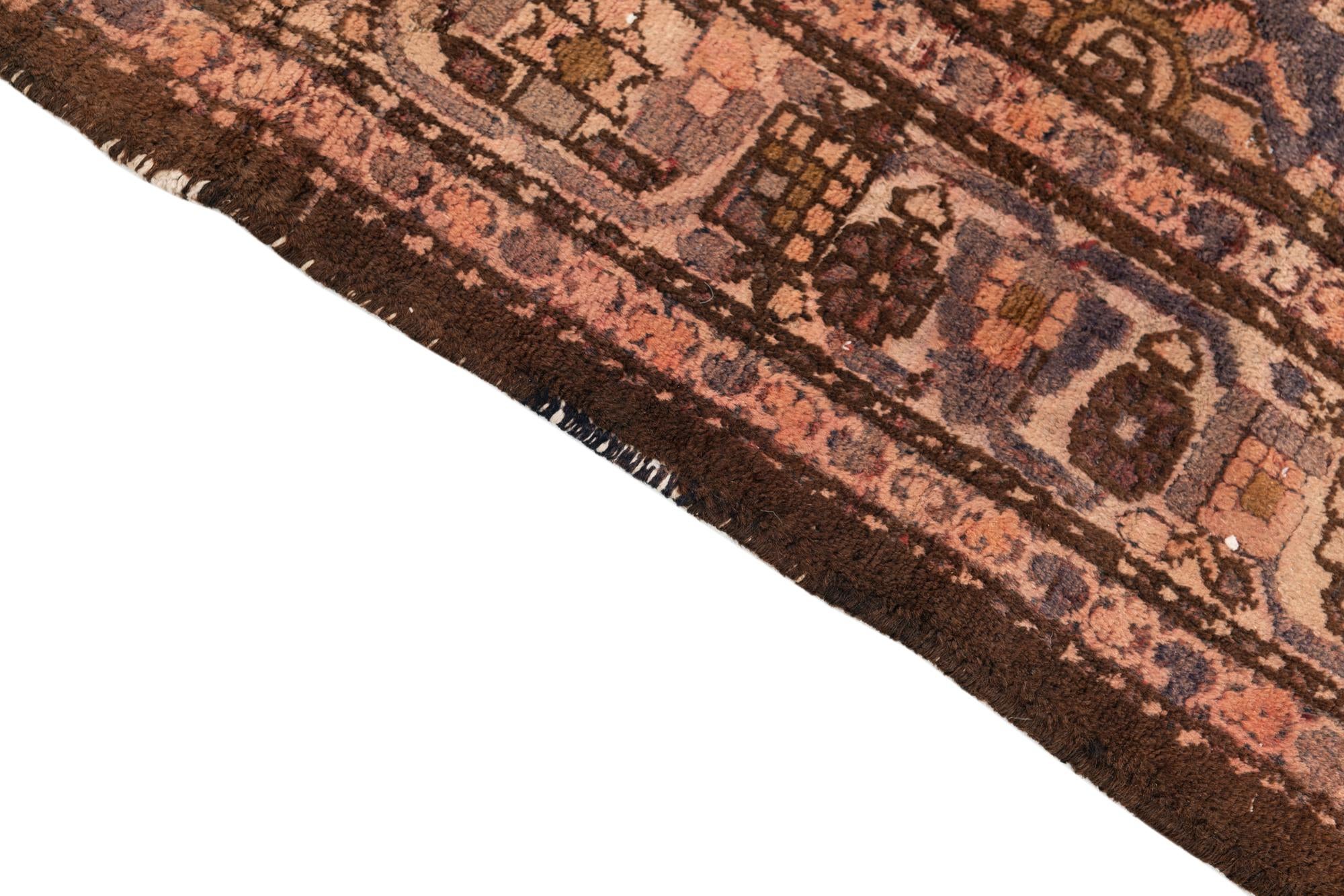 5' 4 x 9' 10 Hand Knotted Ultra Vintage Persian Wool Rug