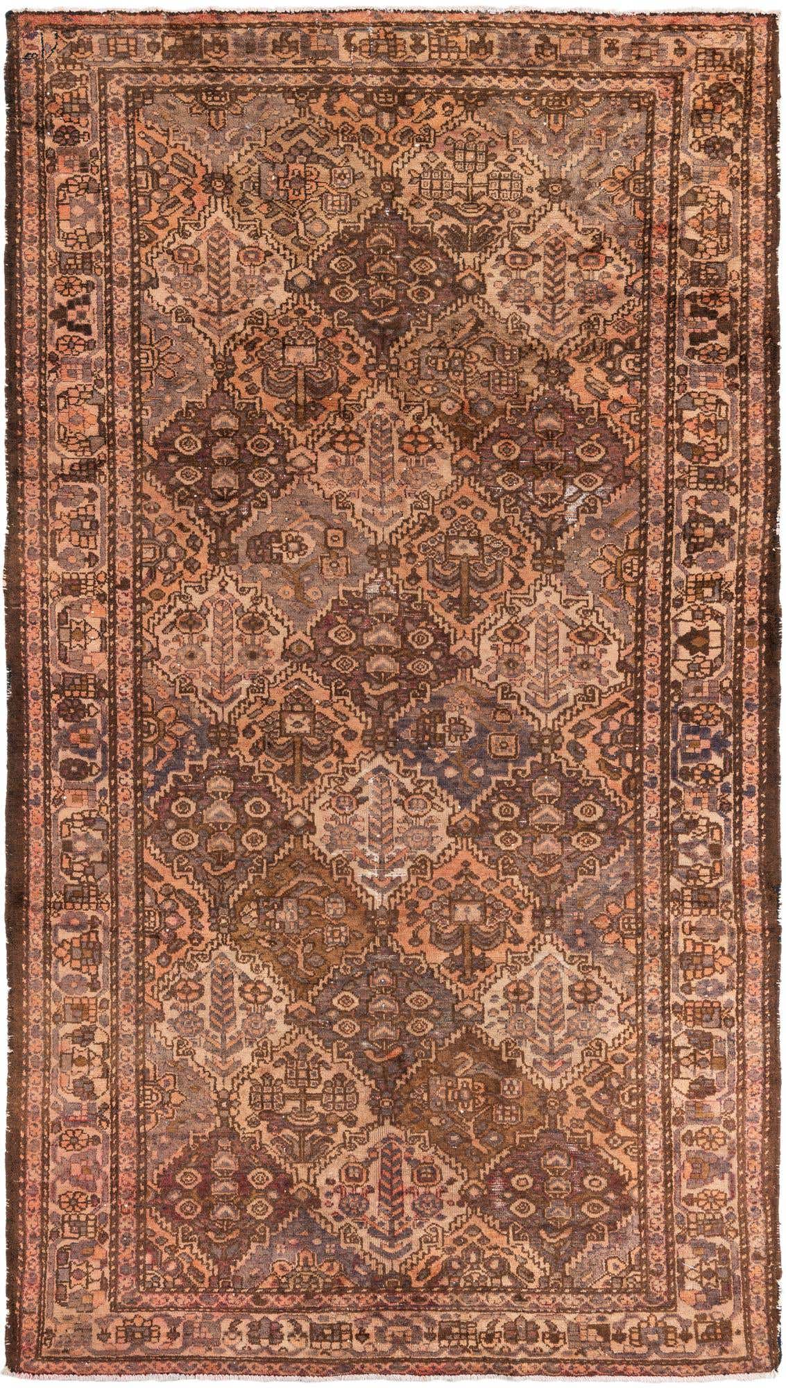 5' 4 x 9' 10 Hand Knotted Ultra Vintage Persian Wool Rug
