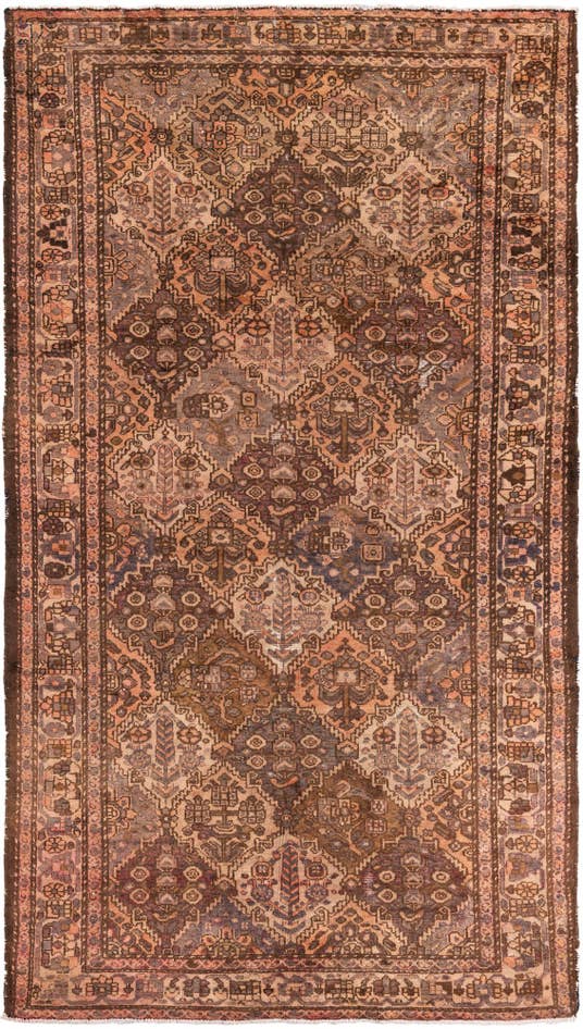 Detail image of 5' 4 x 9' 10 Hand Knotted Ultra Vintage Persian Wool Rug