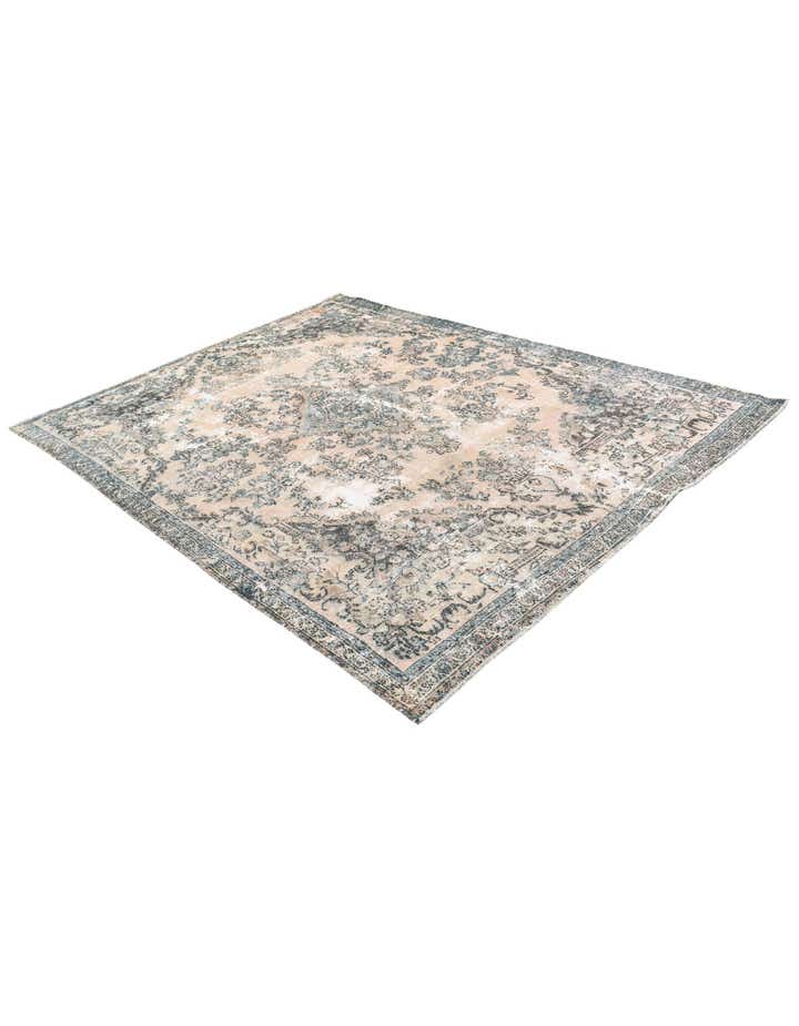 7' 1 x 9' 1 Hand Knotted Ultra Vintage Persian Wool Rug