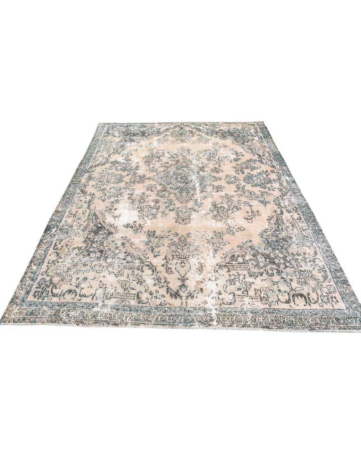 7' 1 x 9' 1 Hand Knotted Ultra Vintage Persian Wool Rug