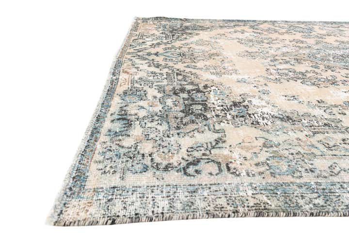 7' 1 x 9' 1 Hand Knotted Ultra Vintage Persian Wool Rug