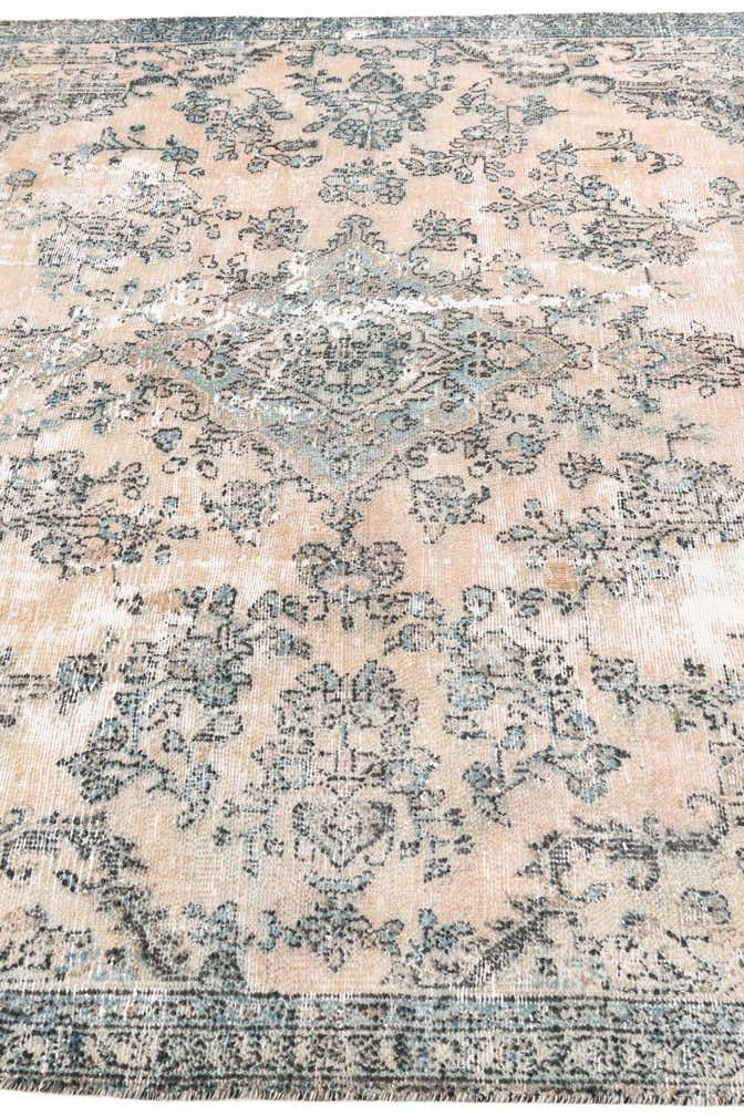 7' 1 x 9' 1 Hand Knotted Ultra Vintage Persian Wool Rug