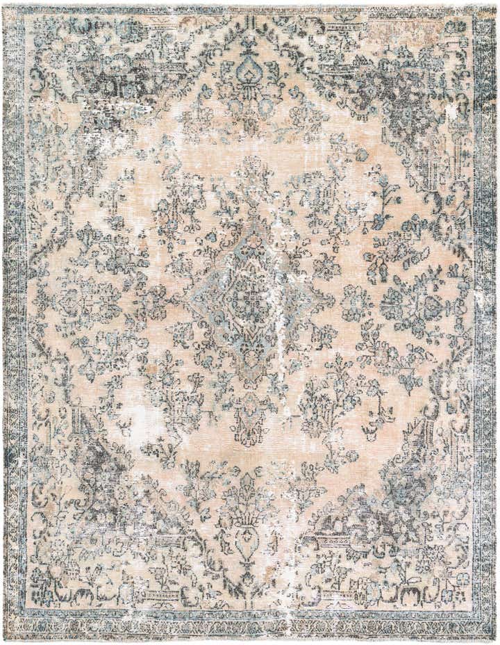 7' 1 x 9' 1 Hand Knotted Ultra Vintage Persian Wool Rug