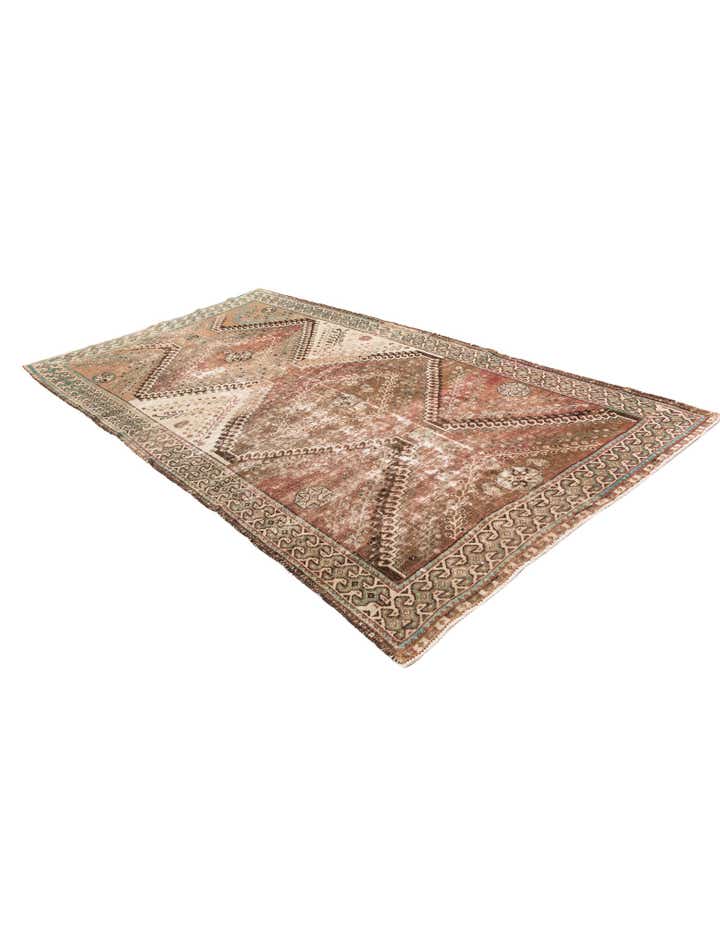 5' 3 x 9' 4 Hand Knotted Ultra Vintage Persian Wool Rug