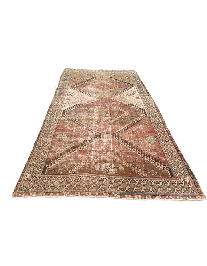 5' 3 x 9' 4 Hand Knotted Ultra Vintage Persian Wool Rug