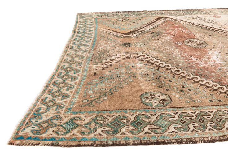 Detail image of 5' 3 x 9' 4 Hand Knotted Ultra Vintage Persian Wool Rug
