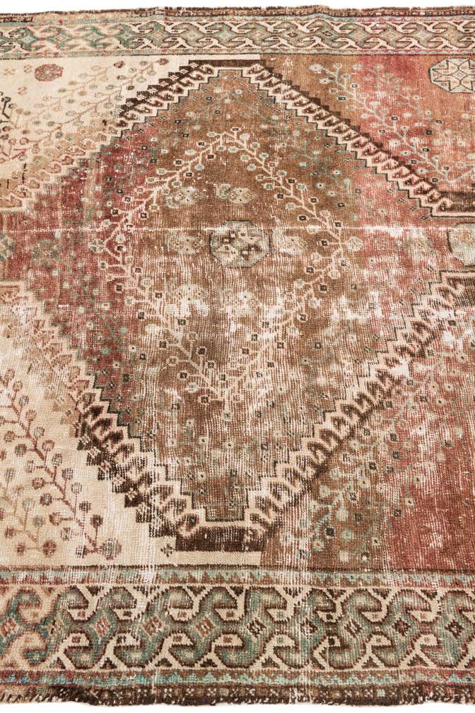 5' 3 x 9' 4 Hand Knotted Ultra Vintage Persian Wool Rug