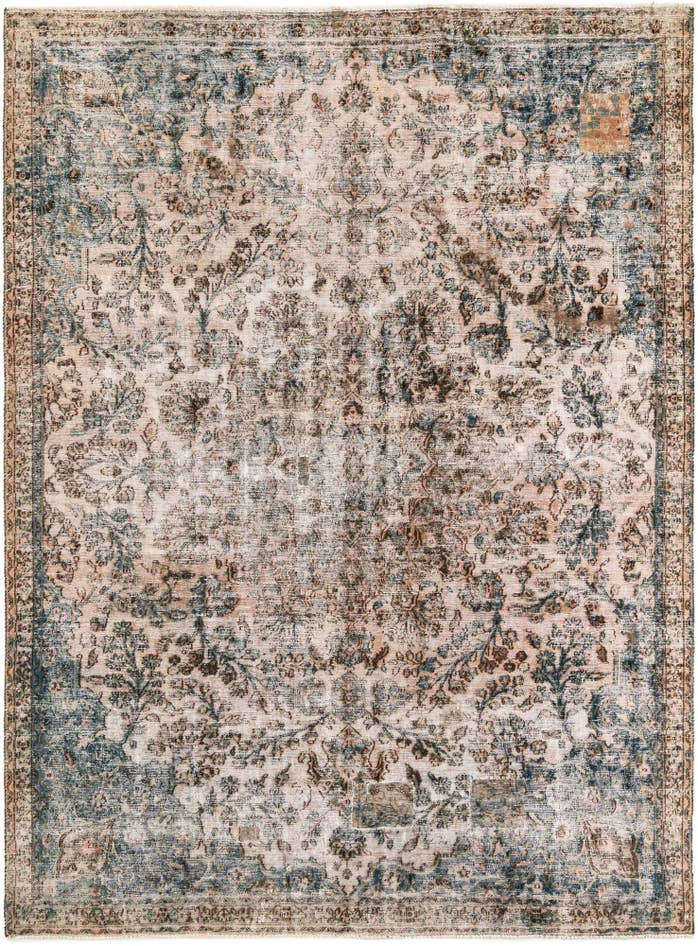 Detail image of 7' 10 x 10' 7 Hand Knotted Ultra Vintage Persian Wool Rug