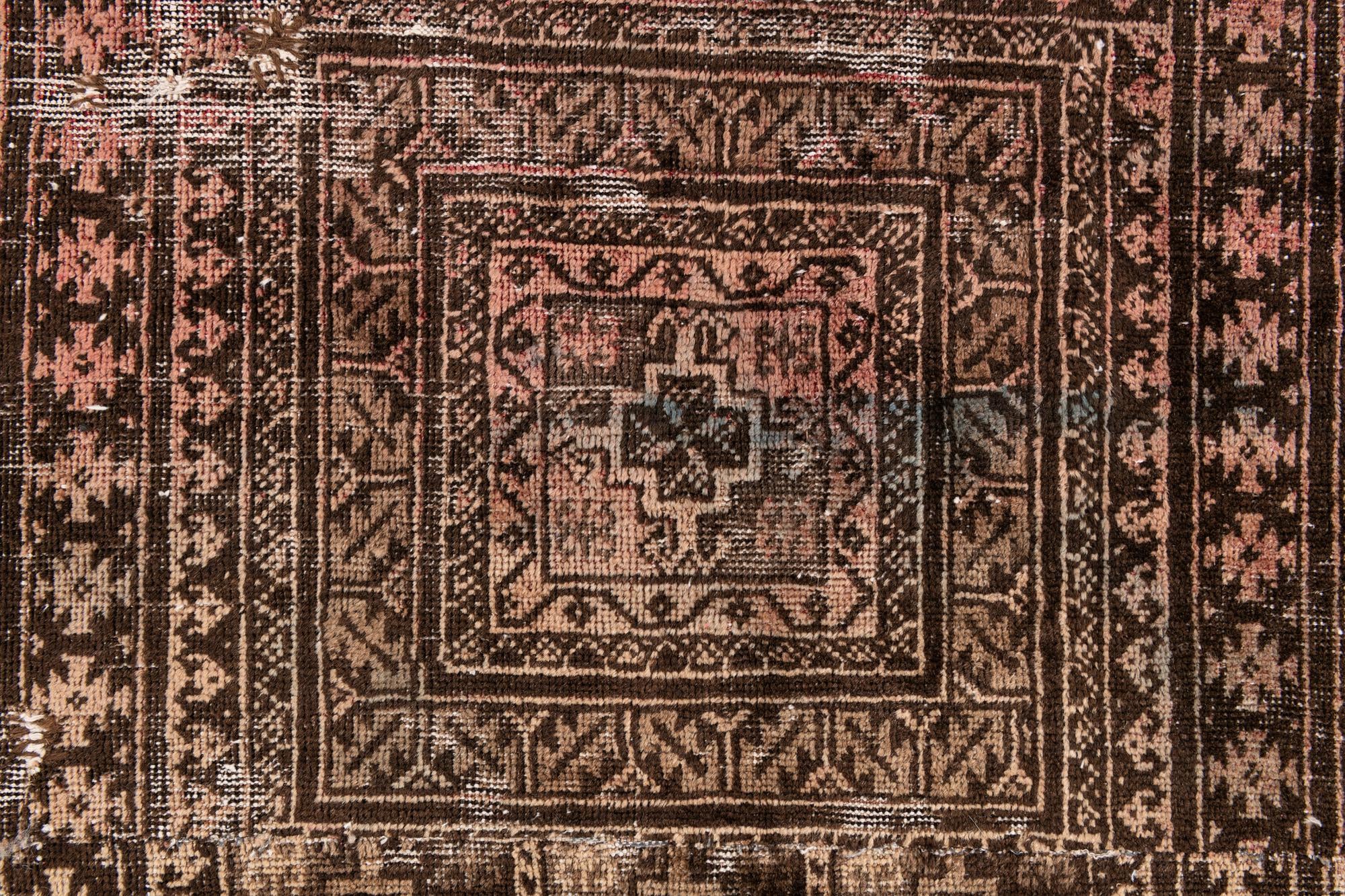 3' 9 x 5' 2 Hand Knotted Ultra Vintage Persian Wool Rug