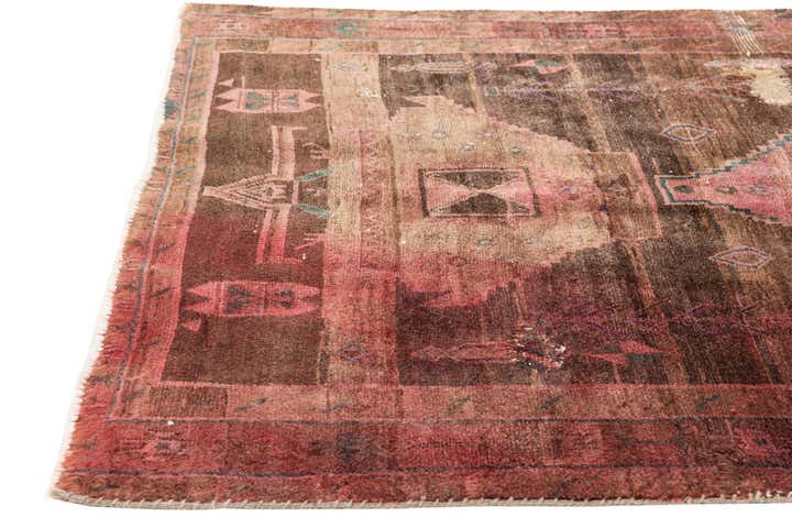4' 2 x 5' 4 Hand Knotted Ultra Vintage Persian Wool Rug