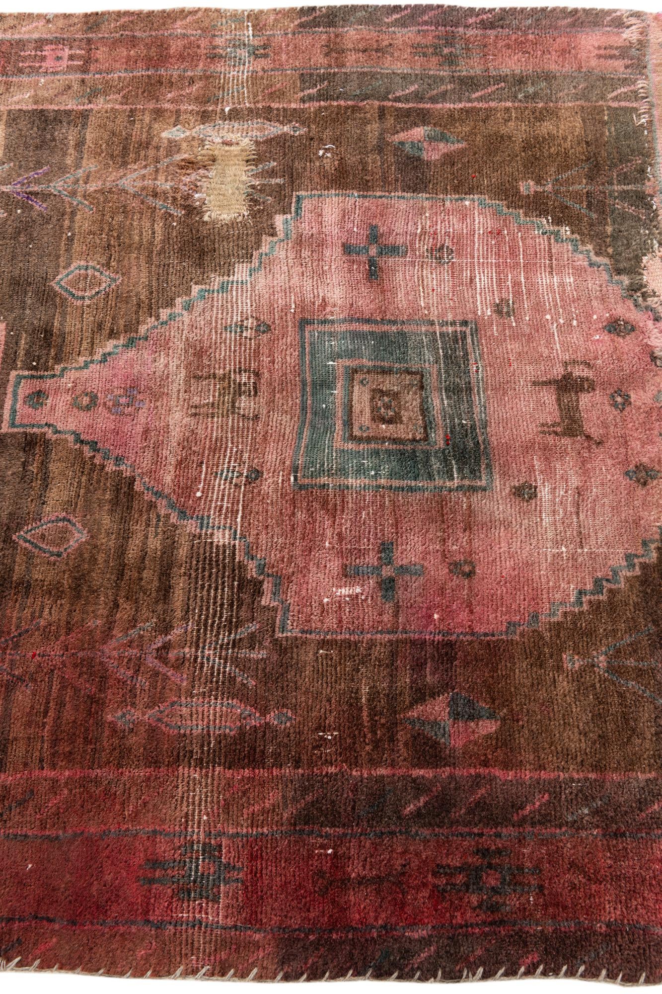 4' 2 x 5' 4 Hand Knotted Ultra Vintage Persian Wool Rug