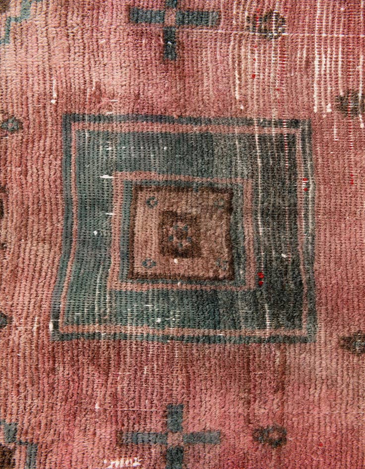 Detail image of 4' 2 x 5' 4  Hand Knotted Ultra Vintage Persian Wool Rug