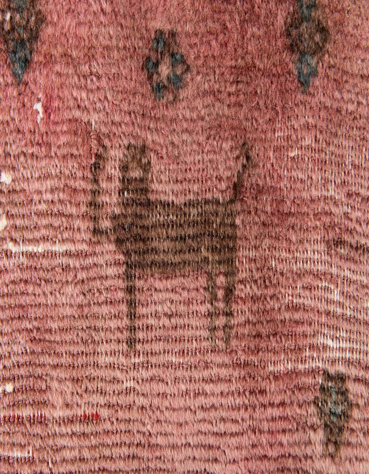 Detail image of 4' 2 x 5' 4  Hand Knotted Ultra Vintage Persian Wool Rug