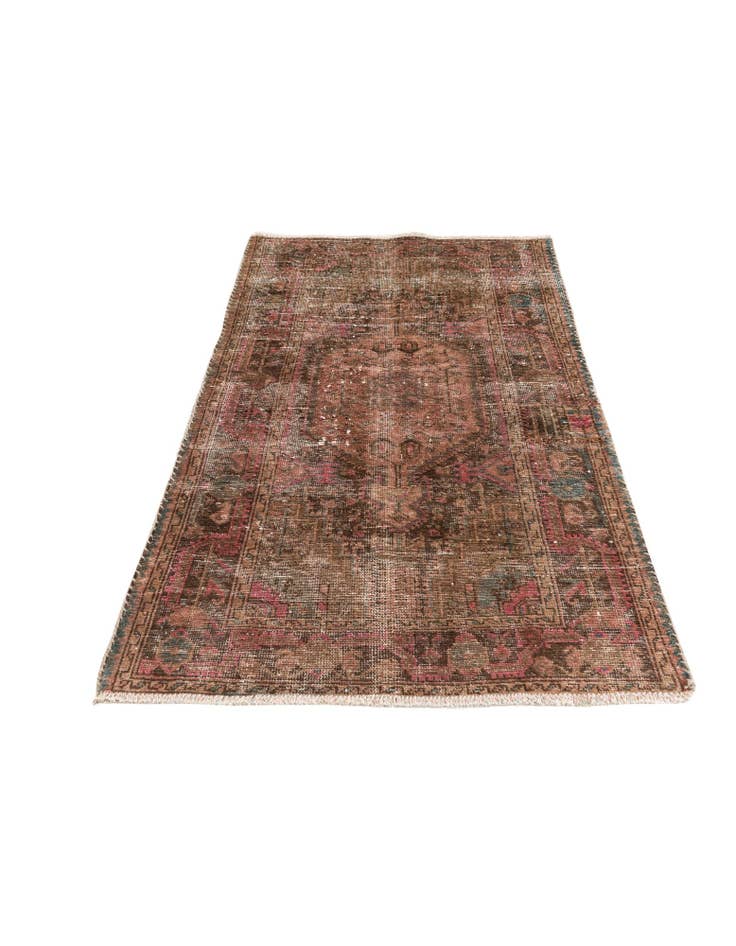 Detail image of 3' x 5'  Hand Knotted Ultra Vintage Persian Wool Rug