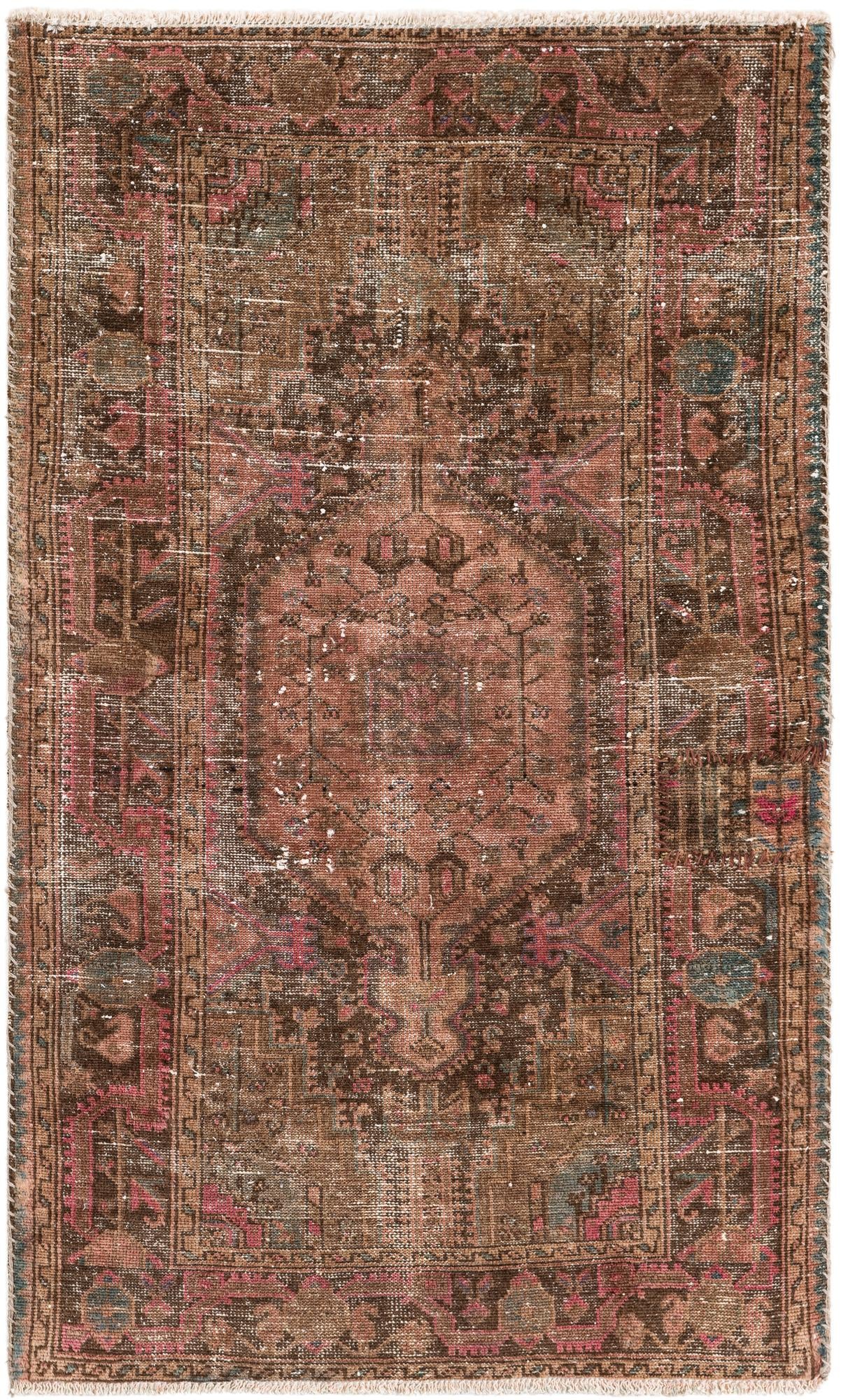 3' x 5' Hand Knotted Ultra Vintage Persian Wool Rug