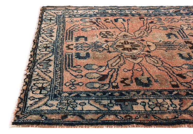 Detail image of 3' 9 x 6' 5 Hand Knotted Ultra Vintage Persian Wool Rug
