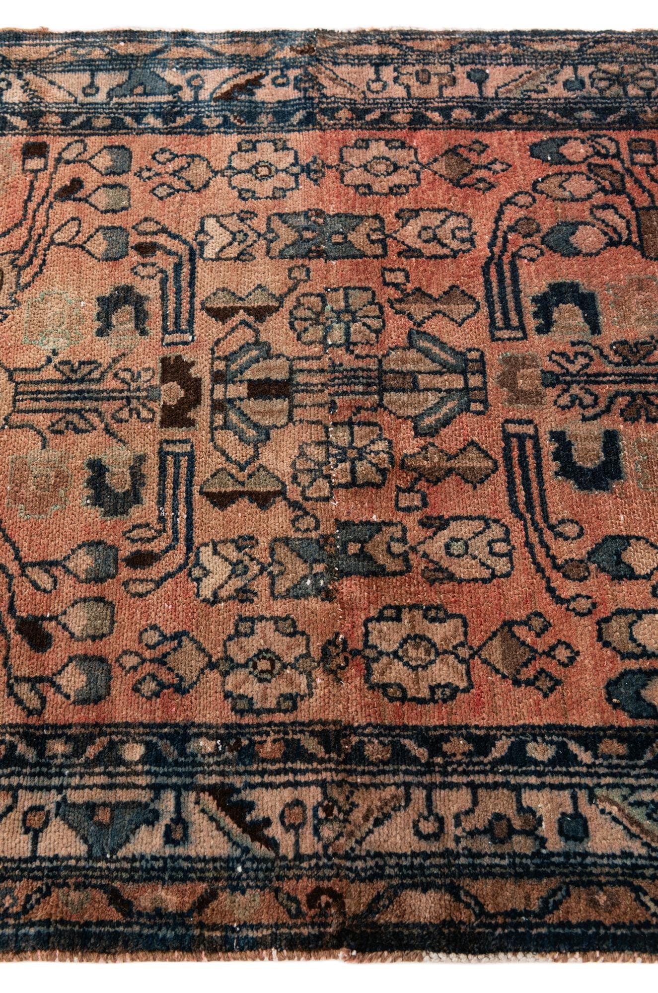 3' 9 x 6' 5 Hand Knotted Ultra Vintage Persian Wool Rug