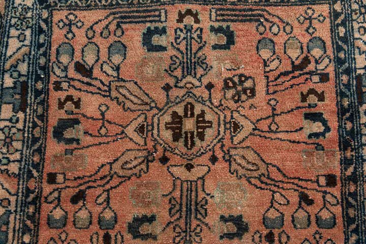 3' 9 x 6' 5 Hand Knotted Ultra Vintage Persian Wool Rug