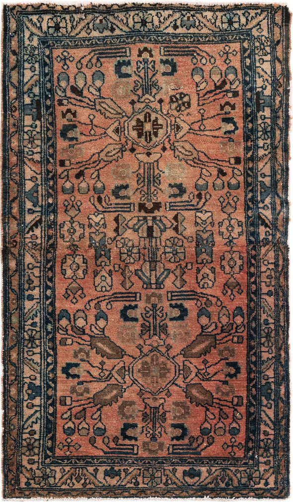 3' 9 x 6' 5 Hand Knotted Ultra Vintage Persian Wool Rug