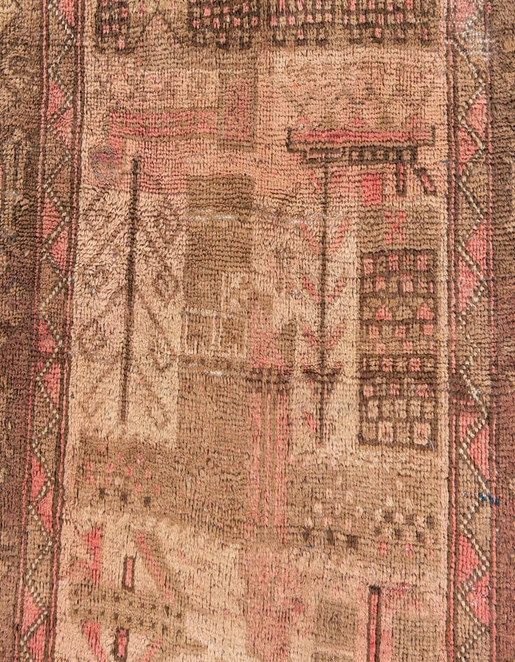 Detail image of 2' 8 x 4' 3  Hand Knotted Ultra Vintage Persian Wool Rug