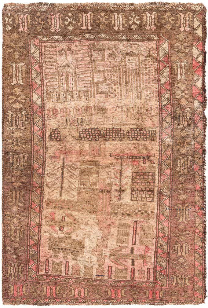 2' 8 x 4' 3 Hand Knotted Ultra Vintage Persian Wool Rug