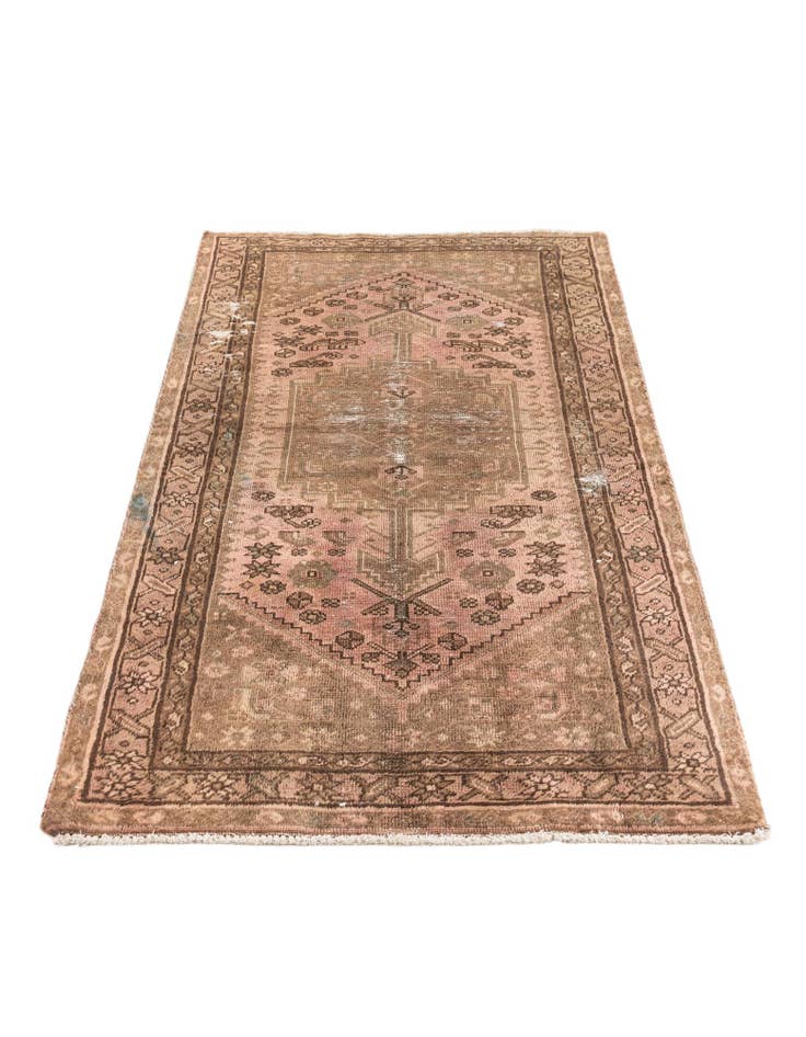 Detail image of 3' 5 x 5' 10 Hand Knotted Ultra Vintage Persian Wool Rug