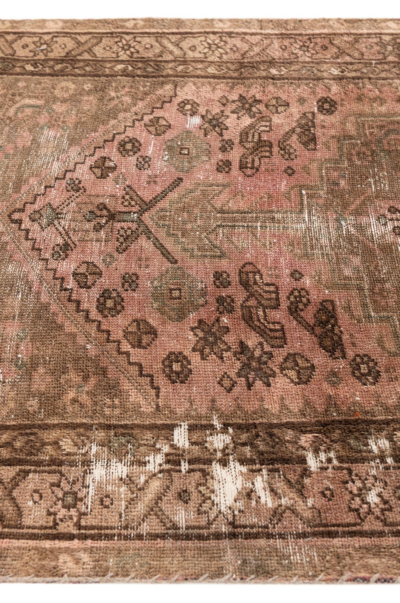 3' 5 x 5' 10 Hand Knotted Ultra Vintage Persian Wool Rug