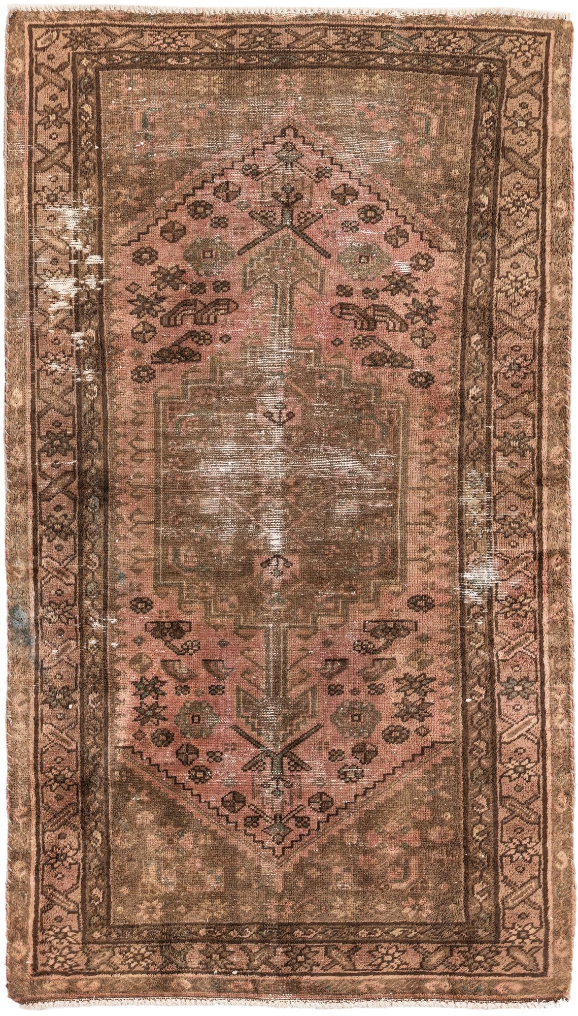 3' 5 x 5' 10 Hand Knotted Ultra Vintage Persian Wool Rug