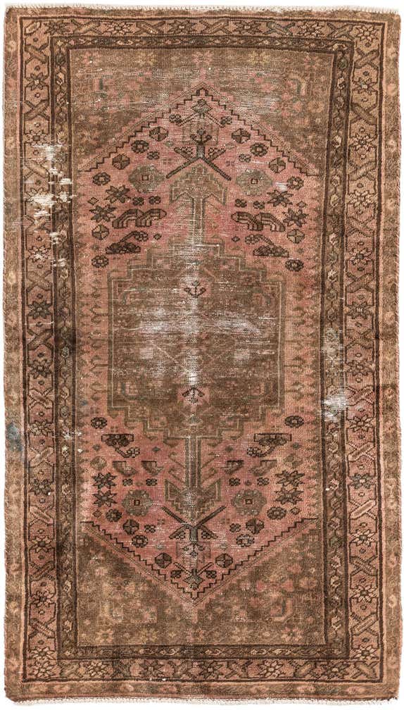 3' 5 x 5' 10 Hand Knotted Ultra Vintage Persian Wool Rug