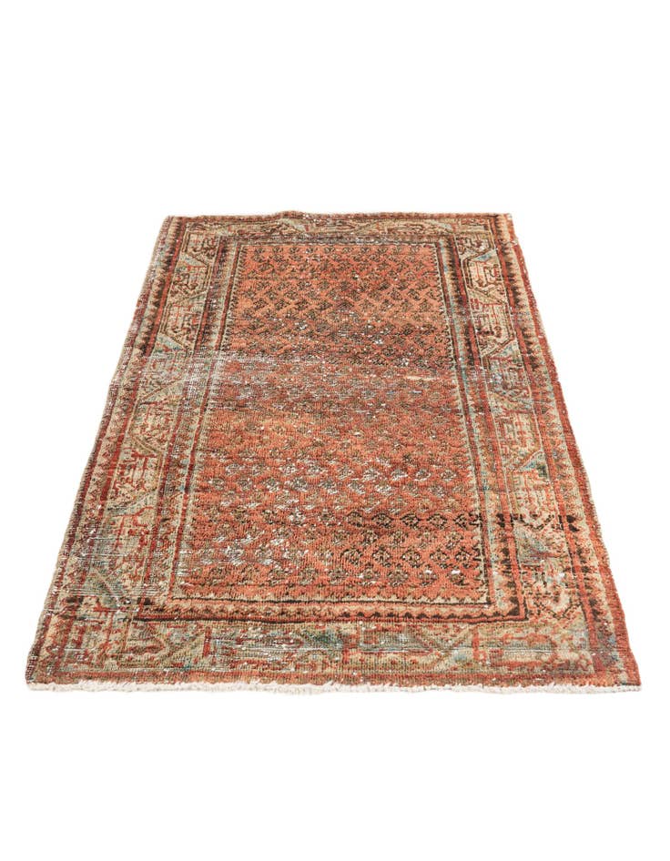 Detail image of 2' 9 x 4' 3 Hand Knotted Ultra Vintage Persian Wool Rug