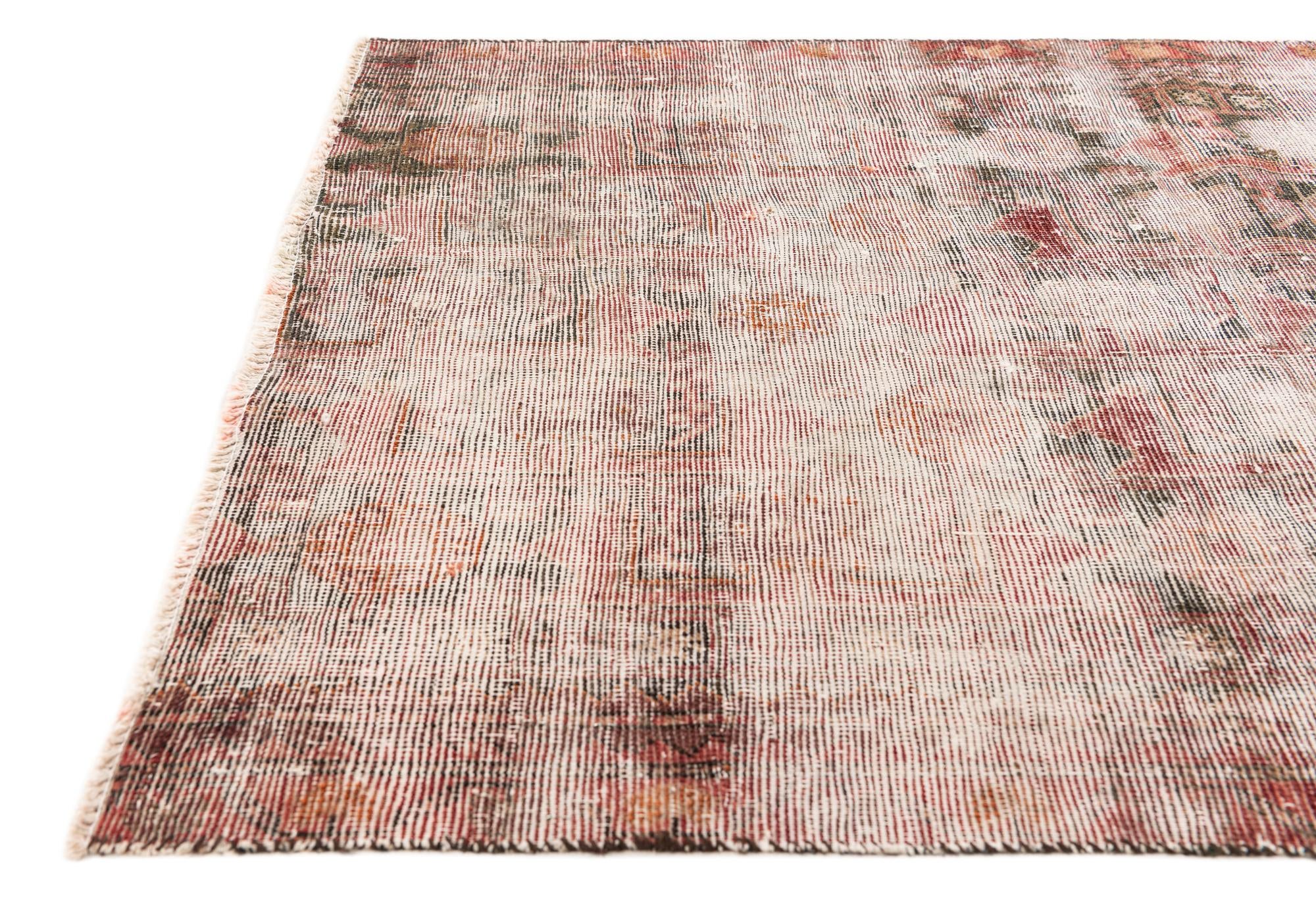 3' 6 x 4' 10 Hand Knotted Ultra Vintage Persian Wool Rug