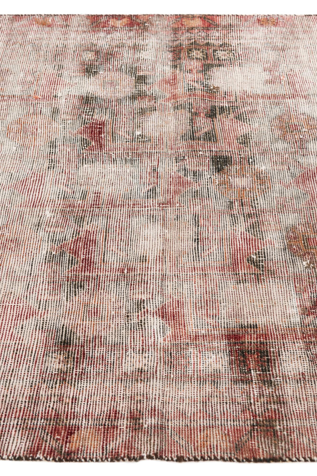 3' 6 x 4' 10 Hand Knotted Ultra Vintage Persian Wool Rug