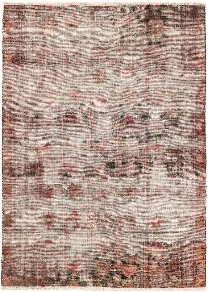 Detail image of 3' 6 x 4' 10 Hand Knotted Ultra Vintage Persian Wool Rug