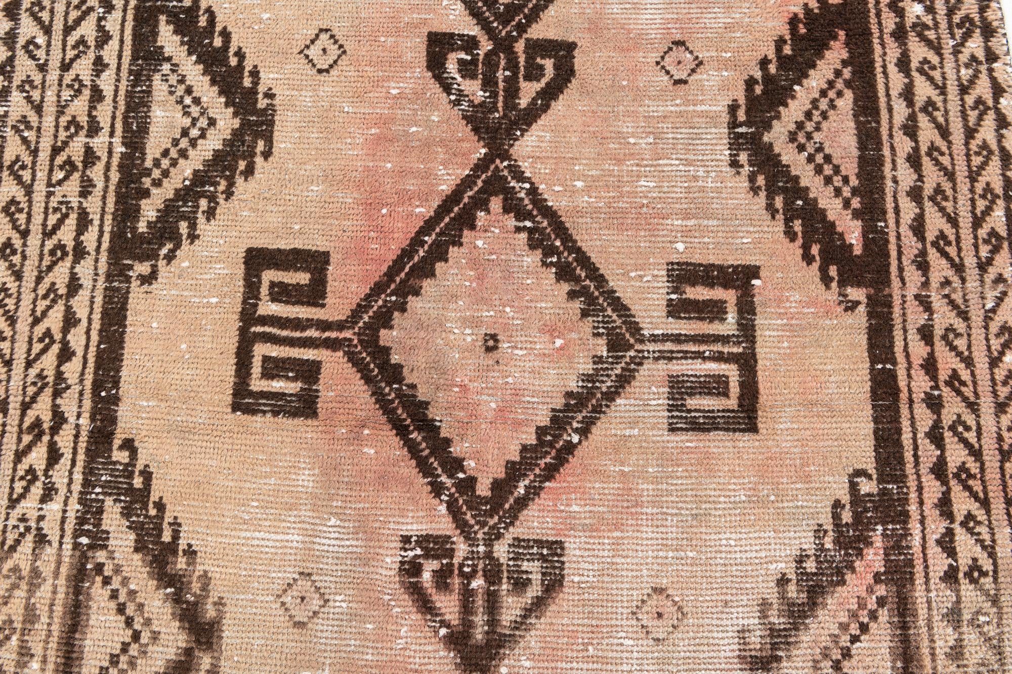 3' 7 x 6' 4 Hand Knotted Ultra Vintage Persian Wool Rug