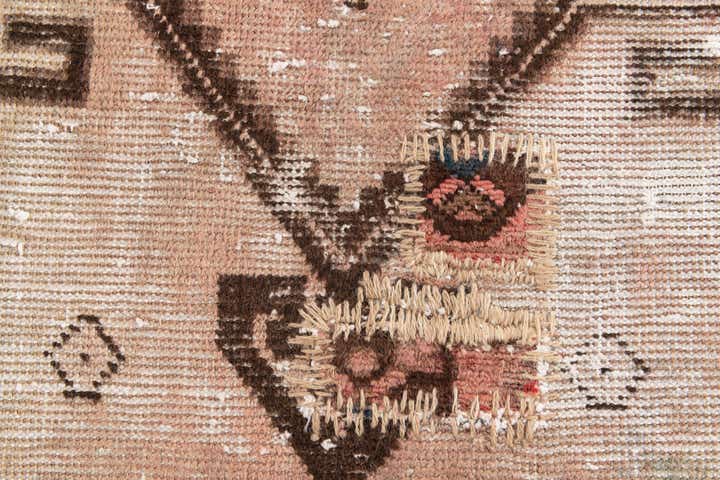 3' 7 x 6' 4 Hand Knotted Ultra Vintage Persian Wool Rug